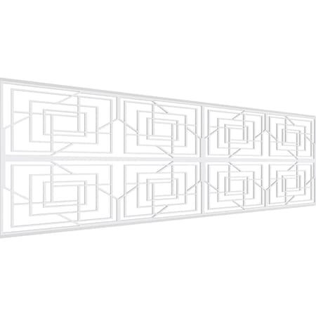 Ekena Millwork Set of Four Panels for 94 1/2"W x 28 1/4"H Norwood Fretwork Wainscot Wall Paneling WPKP14X01X47NWD